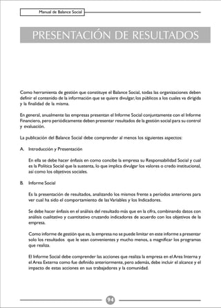 Balance Social (indicadores)