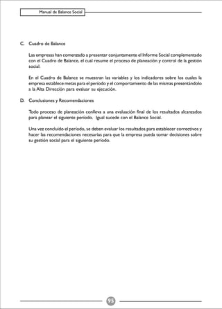 Balance Social (indicadores)