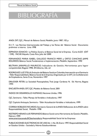 Balance Social (indicadores)