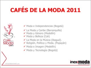  Balance AFINCafé de la Moda570asistentes al octavo Café de la Moda. Moda y Arquitectura.