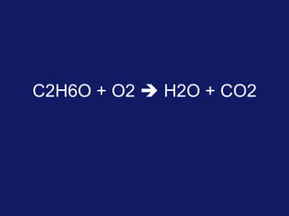C2H6O + O2  H2O + CO2

 