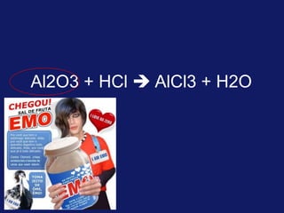 Al2O3 + HCl  AlCl3 + H2O

 