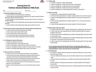 Balance assessment scales | PPTX