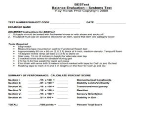 Balance assessment scales | PPTX