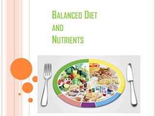 BALANCED DIET
AND
NUTRIENTS
 