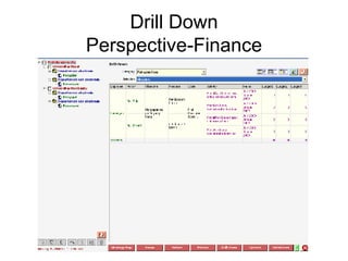 Drill Down Perspective-Finance