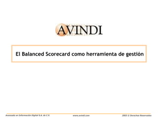 Balanced Scorecard como Herramienta de Gestión | PPT