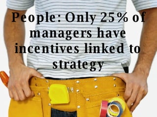 People: Only 25% of managers have incentives linked to strategy 