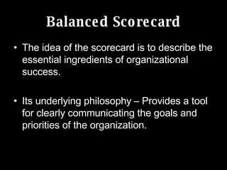 Balanced Scorecard Introduction
