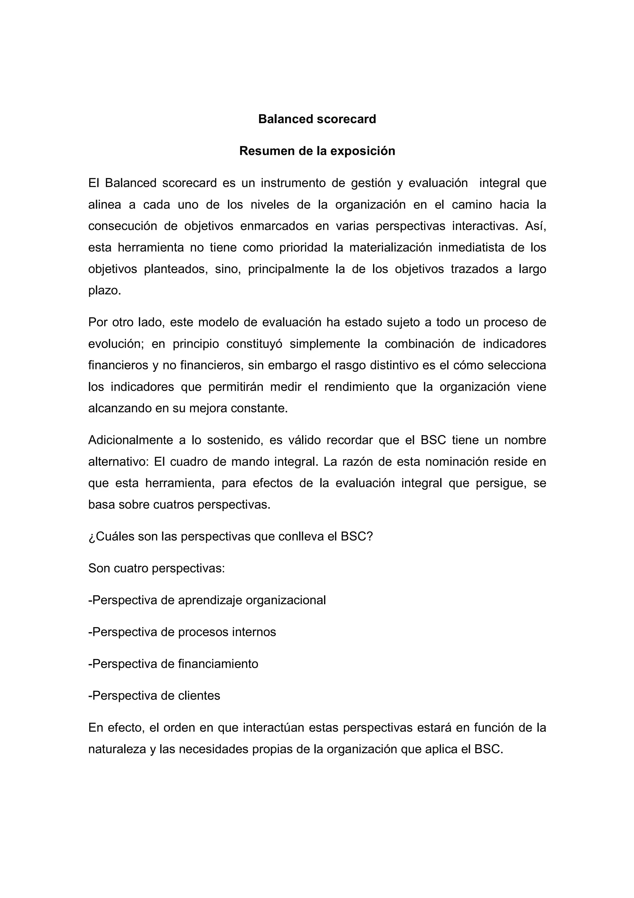 Balanced Scorecard Martes