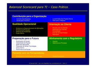 Balanced Scorecard para TI