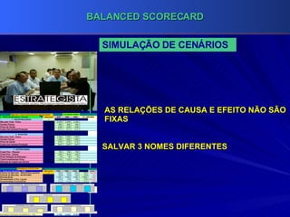 SIMULAÇÃO DE CENÁRIOS AS RELAÇÕES DE CAUSA E EFEITO NÃO SÃO FIXAS SALVAR 3 NOMES DIFERENTES 