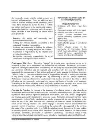 Balanced and restorative justice for juveniles | PDF