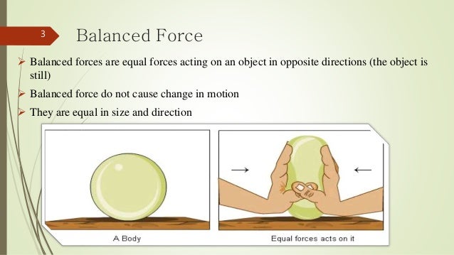 balanced and unbalanced forces