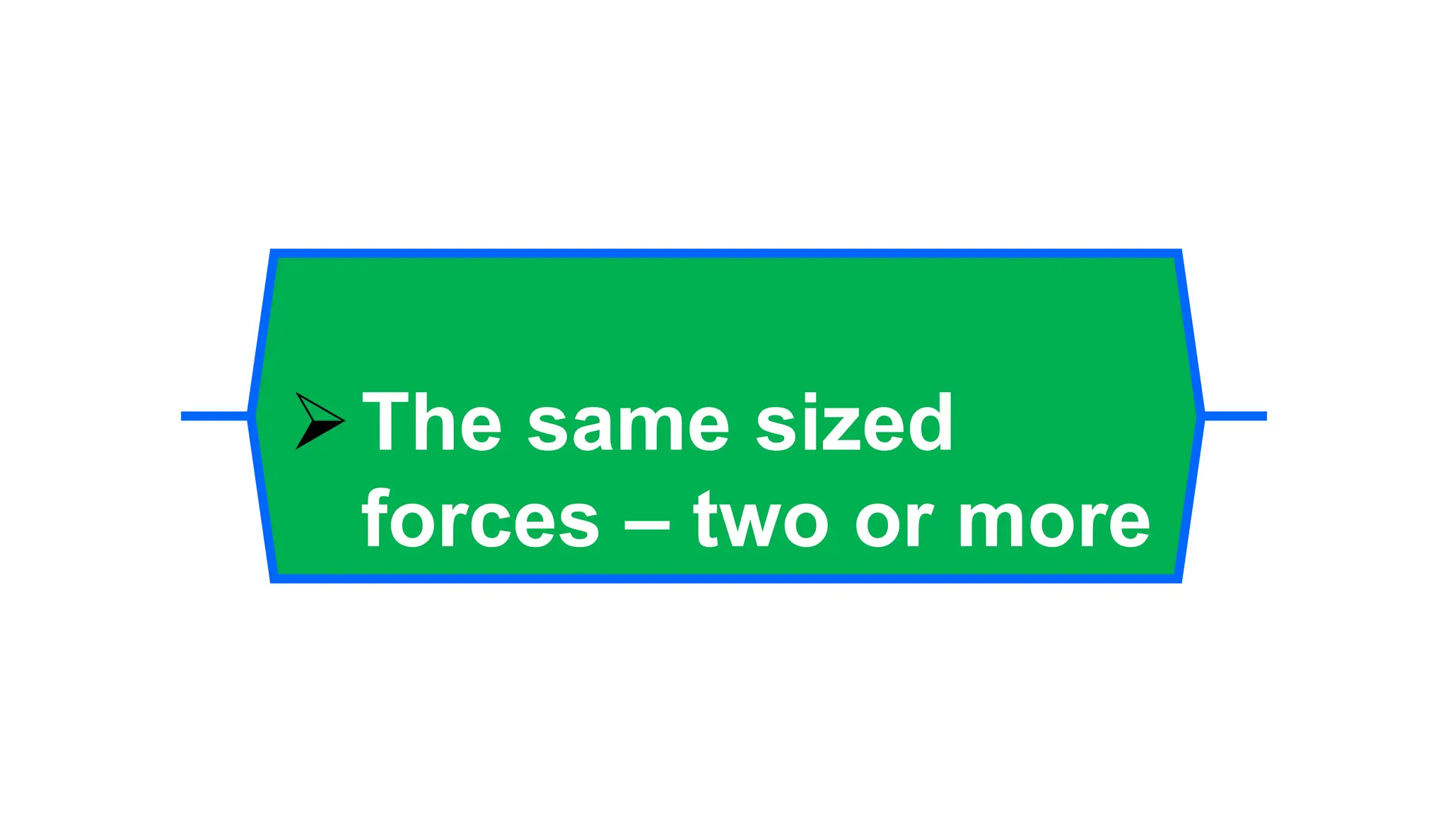The same sized
forces – two or more
 