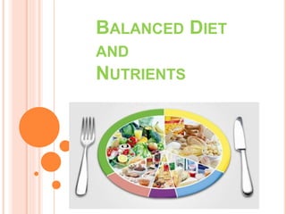 BALANCED DIET
AND
NUTRIENTS
 