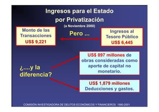 Balance del proceso de privatización en el Perú. 1990 - 2000 | PDF