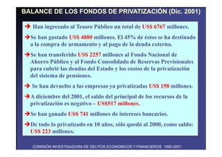 Balance del proceso de privatización en el Perú. 1990 - 2000 | PDF