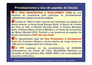 Balance del proceso de privatización en el Perú. 1990 - 2000 | PDF