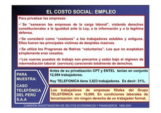 Balance del proceso de privatización en el Perú. 1990 - 2000 | PDF