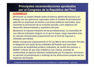 Balance del proceso de privatización en el Perú. 1990 - 2000 | PDF