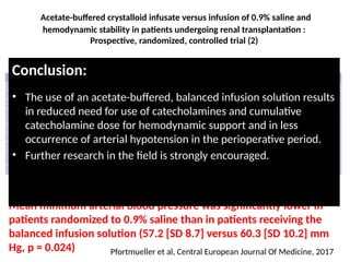balanced fluid versus Usual crystalloid fluids | PPTX