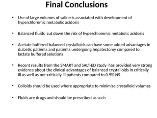 balanced fluid versus Usual crystalloid fluids | PPTX