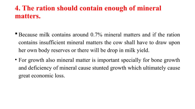 Balanced ration feeding of the livestock | PPTX