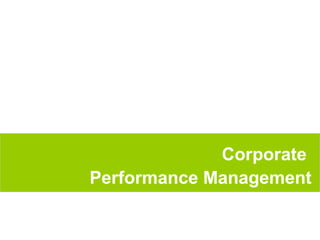 Corporate  Performance Management 