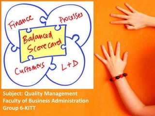 Subject: Quality Management
Faculty of Business Administration
Group 6-KITT

 