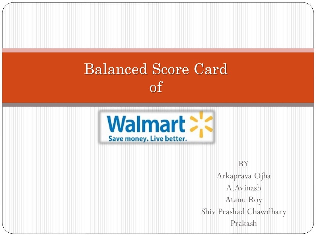 Balanced score card of Walmart