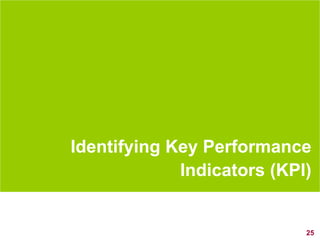25
Identifying Key Performance
Indicators (KPI)
25
 