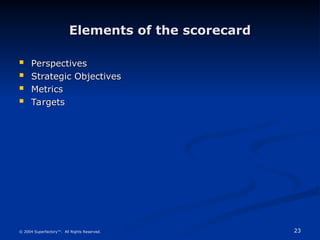 Scorecard Elements Thẻ điểm cân bằng Balanced_Scorecard.ppt