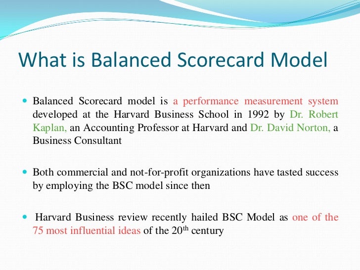 balanced scorecard model scor model