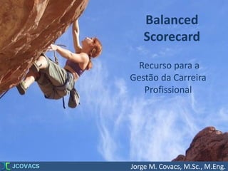 Jorge M. Covacs, M.Sc., M.Eng.
Balanced
Scorecard
Recurso para a
Gestão da Carreira
Profissional
 