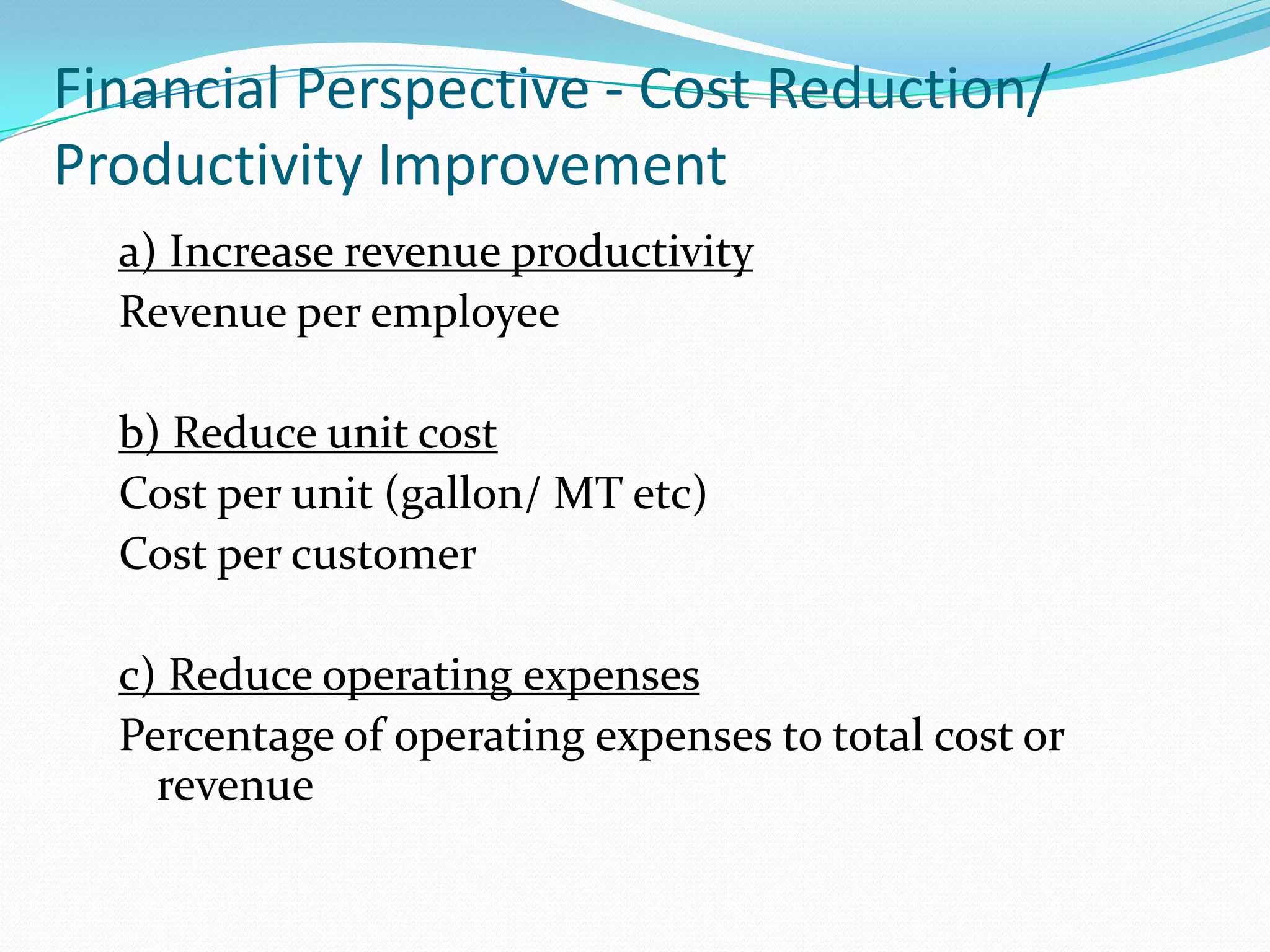 The Context of MeasurementPerformance Measurement is a process by which an agency objectively assesses and evaluates the extent to which it is accomplishing a specific objective, goal, or mission. Performance measurement alone is incomplete.  Performance Management is a systematic link between company strategy, Investments, and processes.  Performance Management is a comprehensive management process.