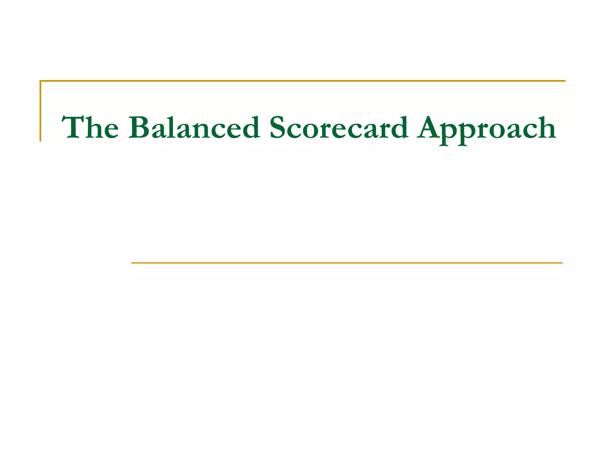 Balanced Scorecard Presentation | PPT