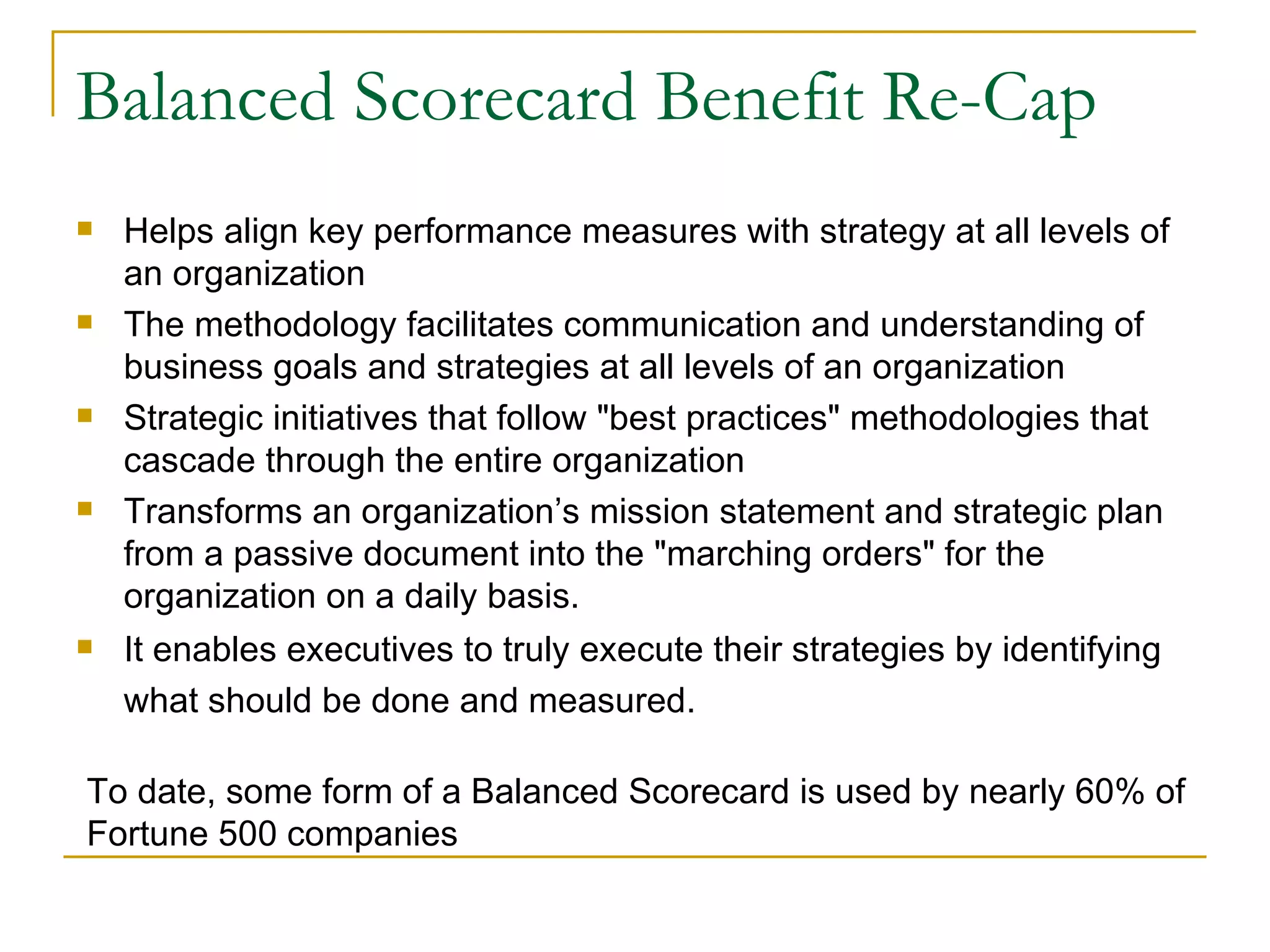 Balanced Scorecard Presentation | PPT