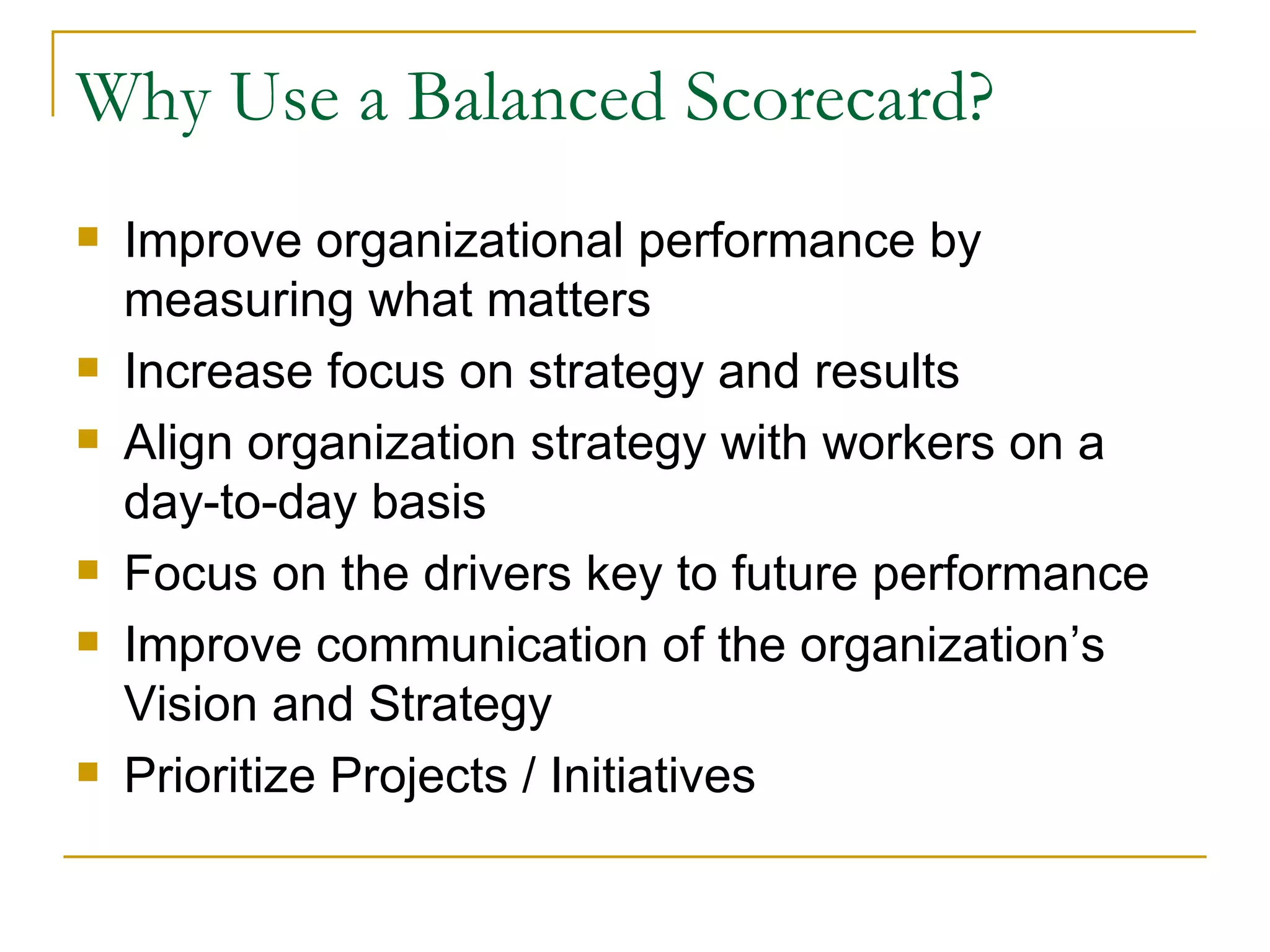 Balanced Scorecard Presentation | PPT