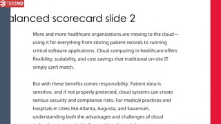 Cloud Computing in Healthcare — Benefits and Security Risks | PPTX