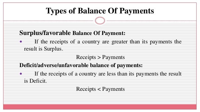 what is meant by the classification of balance of payments explain with examples