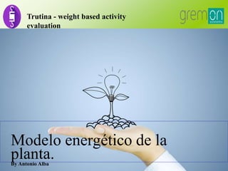 Modelo energético de la
planta.By Antonio Alba
Trutina - weight based activity
evaluation
 