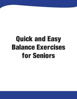 12 Balance Exercises for Seniors