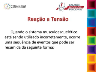 Quando o sistema musculoesquelético
está sendo utilizado incorretamente, ocorre
uma sequência de eventos que pode ser
resumida da seguinte forma:
 