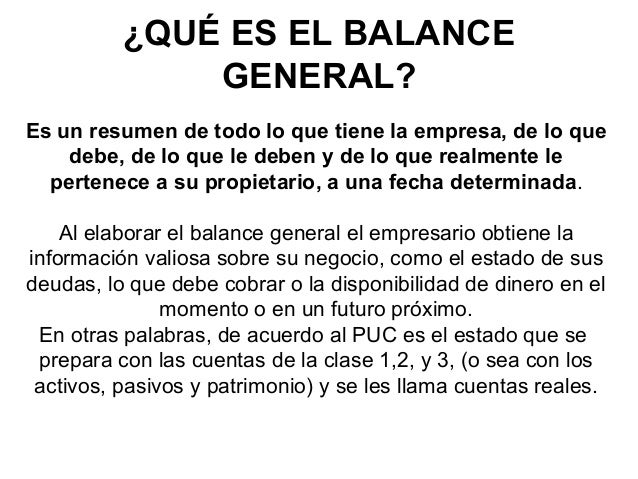 Balance general