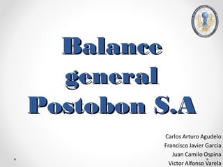 Balance
  general
Postobon S.A
 