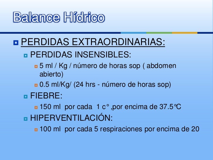 Balance hidroelectrolítico