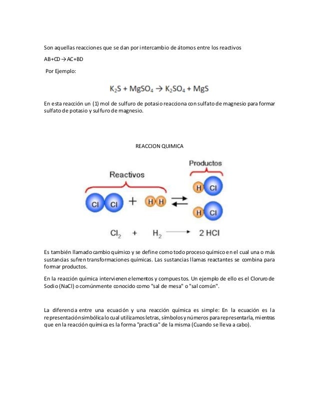 Diferencia Entre Una Ecuacion Quimica Y Una Reaccion Quimica Esta Diferencia