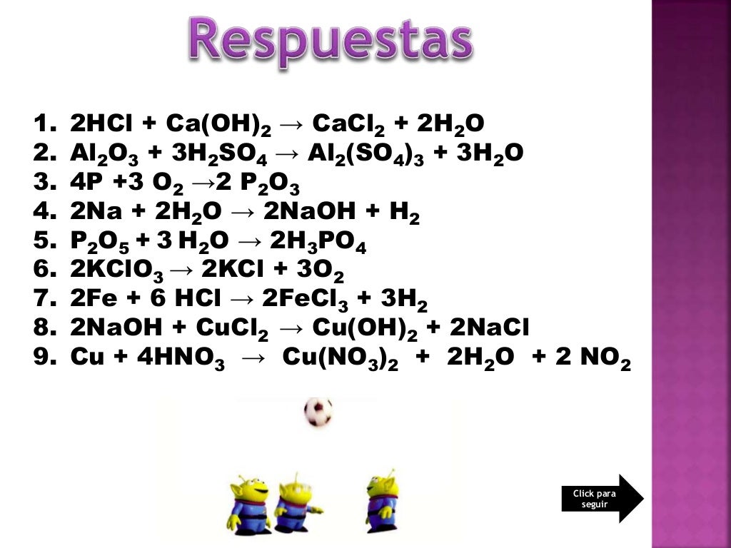 Balanceo de ecuaciones químicas