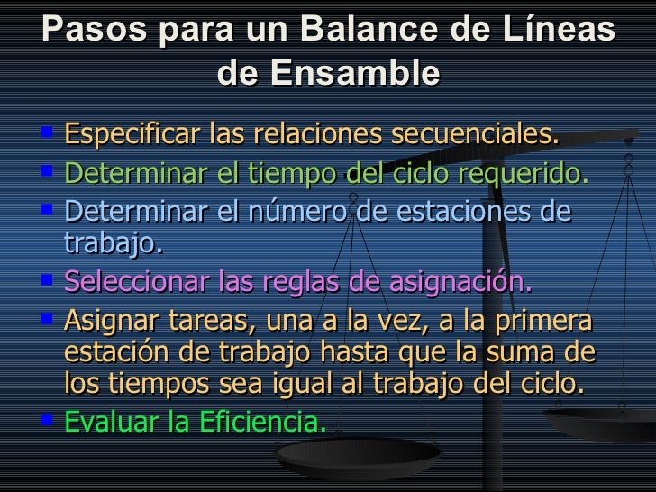 Balanceo de lineas clase marcia resumen